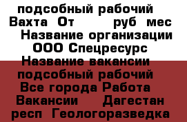 подсобный рабочий . Вахта. От 30 000 руб./мес. › Название организации ­ ООО Спецресурс › Название вакансии ­ подсобный рабочий - Все города Работа » Вакансии   . Дагестан респ.,Геологоразведка п.